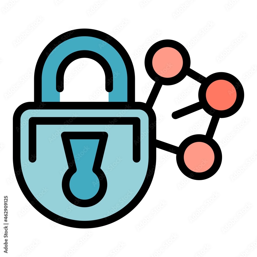 Poster lock password icon. outline lock password vector icon color flat isolated