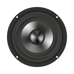 Realistic high frequency speaker. Isolated speaker on white background. Vector illustration.