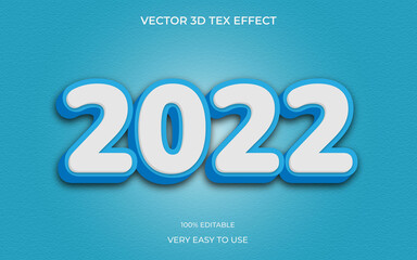 2022 Happy new year text effect design.