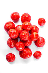 Strawberries isolated on white background