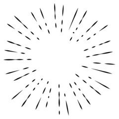 Obraz premium starburst or sunburst hand drawn. firework. doodle design element. vector illustration