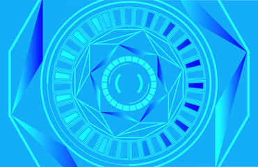 Abstract Hi-tech circle technological design, light effect modern futuristic background