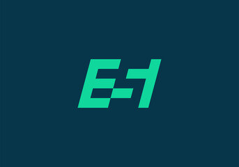 letter E and  S negative space Modern Logo Template Vector.

