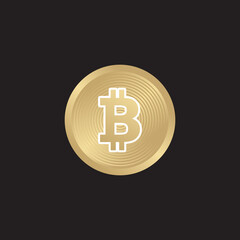Simple bitcoin symbol logo design
