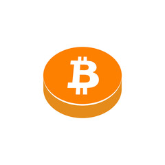 Simple bitcoin symbol logo design