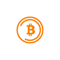 Simple bitcoin symbol logo design