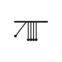 Black simple pendulum business company logo design