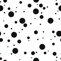 Abstract polka dots seamless pattern background Circle symbol emblem Trendy print for textiles Chaotic modern design style Fashion print clothes apparel greeting invitation card cover flyer poster ad