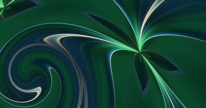 A floral kaleidoscope with a center-shifted, stylized winter Christmas theme in green and purple tones. Abstract motion graphics. Fractal animation. Beautiful bright ornament. Endless cycle