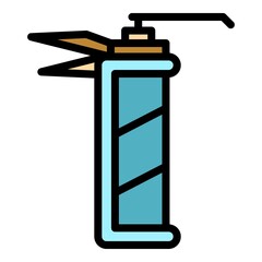 Sealant tool icon. Outline sealant tool vector icon color flat isolated