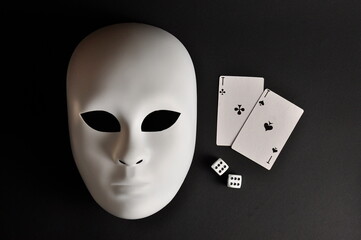 Card sharper, playing dice and playing cards