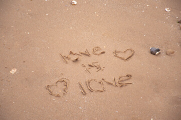 inscription on the sand