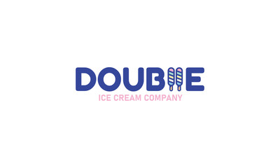 Ice cream or popsicles logo design template for business brand corporate identity