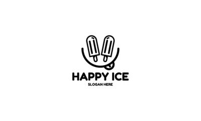 Ice cream or popsicles logo design template for business brand corporate identity