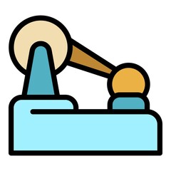 Clothes factory icon. Outline clothes factory vector icon color flat isolated