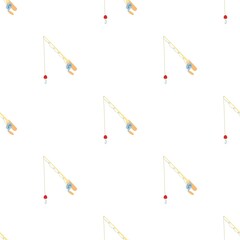 Obraz premium Fishing rod pattern seamless background texture repeat wallpaper geometric vector