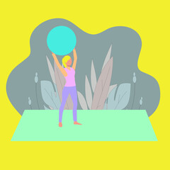 Sports at Home Vector Illustration