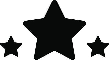 3 stars icon vector rating symbol Superstar Creative sign for computer and mobile apps.
