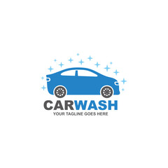 Car wash simple flat logo vector