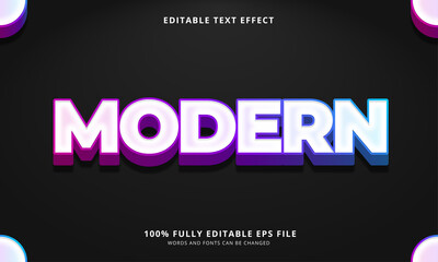 Modern editable text effect