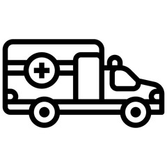 AMBULANCE line icon,linear,outline,graphic,illustration