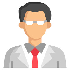 DOCTOR flat icon,linear,outline,graphic,illustration
