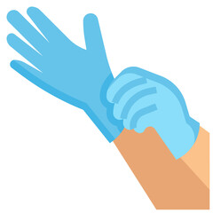 GLOVES flat icon,linear,outline,graphic,illustration