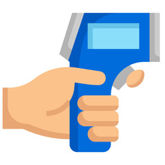 THERMOMETER DIGITAL flat icon,linear,outline,graphic,illustration