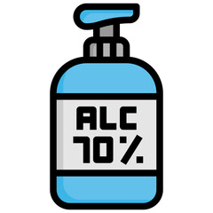 Obraz premium ALCOHOL filled outline icon,linear,outline,graphic,illustration