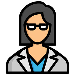 DORTOR WOMAN filled outline icon,linear,outline,graphic,illustration
