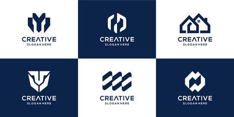 Set of abstract creative logo design inspiration