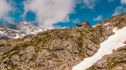 Beautiful alpine summer view at the famous Moelltaler Gletscher, Kaernten, Austria