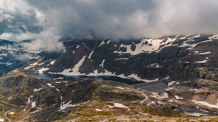 Fototapeta premium Beautiful alpine summer view at the famous Moelltaler Gletscher, Kaernten, Austria