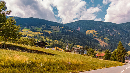 Fototapeta na wymiar Beautiful alpine summer view near Winklern, Kaernten, Austria