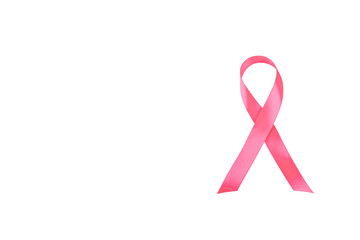 Breast cancer pink ribbon isolated