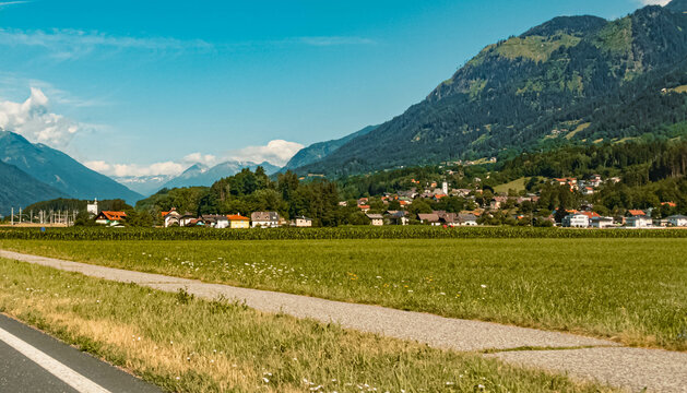 Beautiful alpine summer view near Pusarnitz, Kaernten, Austria