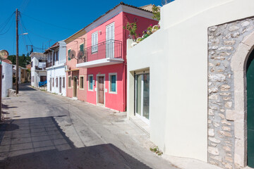 Fototapeta na wymiar Architecture in Spartilas village, Corfu, Greece