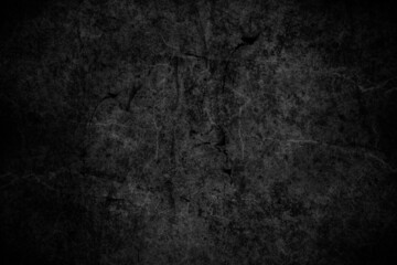 Tło, tekstura, ściana. Ciemna popękana ściana © markstudio2008