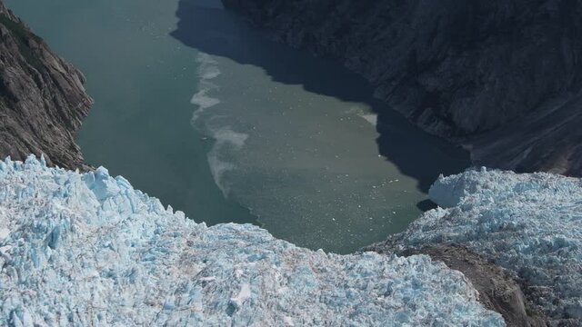 Aerial of Northwestern Glacier in Kenai Fjords National Park, Alaska
