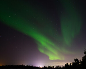 Obraz na płótnie Canvas Northern lights or aurora borealis photo outdoors