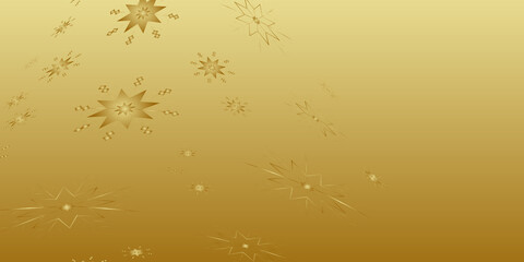 Abstract gold background with snowflake