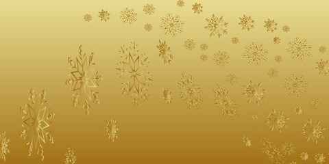 Abstract gold background with snowflake