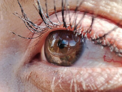 close up of eye