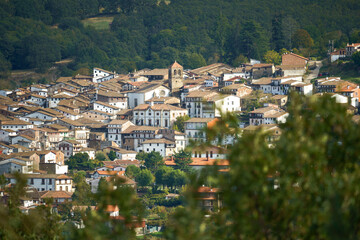 Obraz premium Candelario, in the province of Salamanca during a sunny summer day