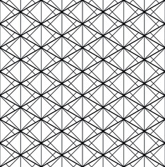 Seamless traditional Japanese ornament Kumiko.Black color lines.