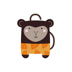 Funny monkey isolated on a white background.