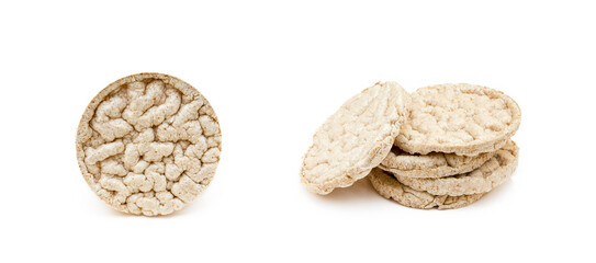 Cereal puffed sandwiches isolated on white background
