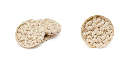 Cereal puffed sandwiches isolated on white background