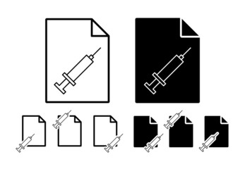 Blood donation, syringe vector icon in file set illustration for ui and ux, website or mobile application