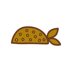 Bandana green with polka dots. Headdress. Colorful vector isolated illustration hand drawn